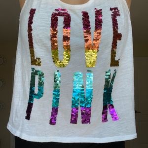 victoria’s secret love pink tank